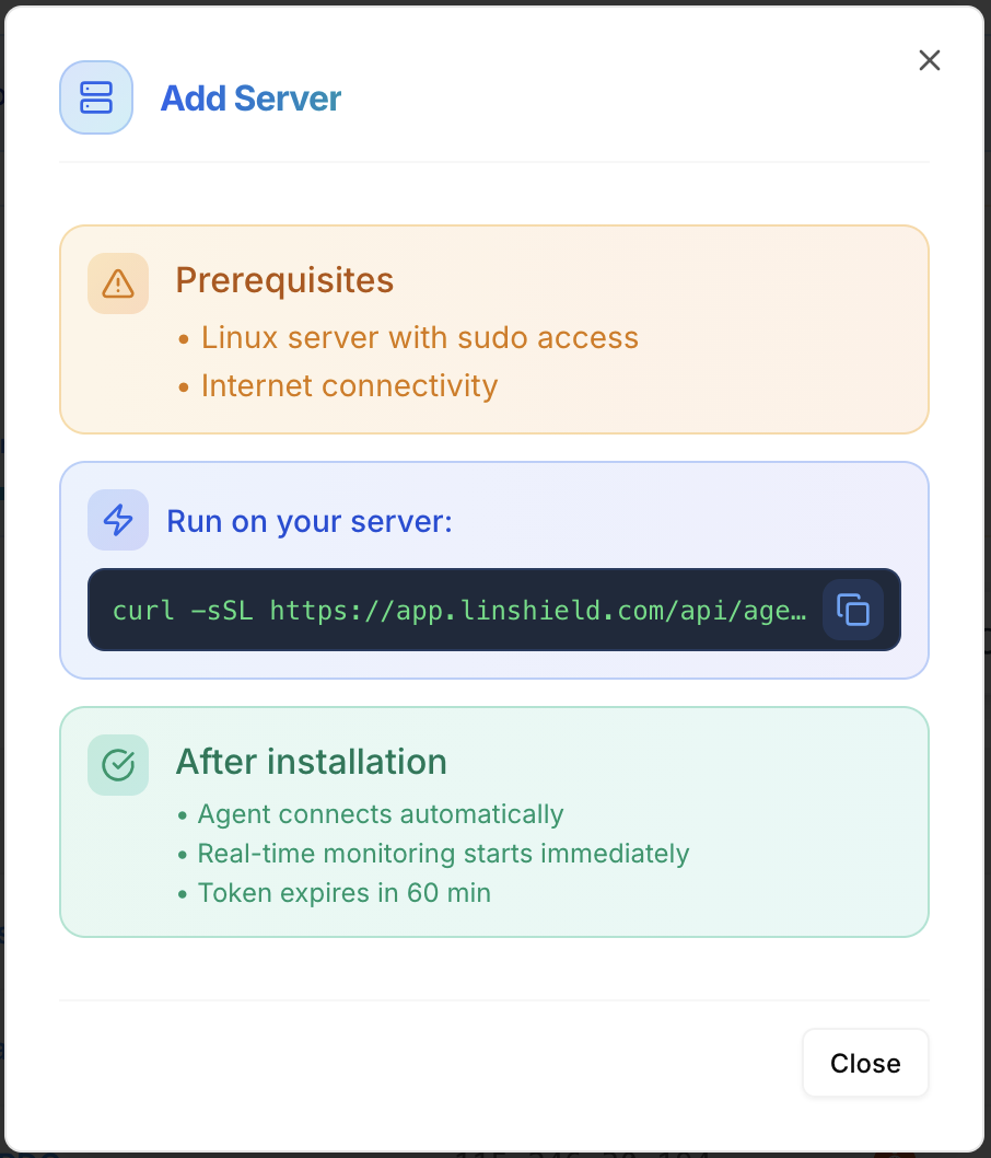 LinShield Agent Installation